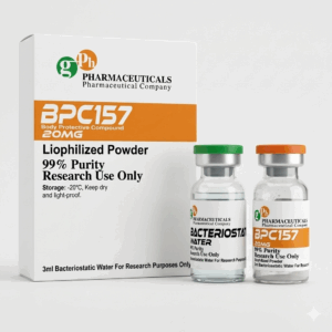 Vial de BPC-157 de 20 mg gph pharmaceuticals en formato liofilizado de venta en Suplementos Guadalajara con envío express a todo México.