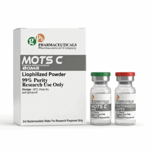 Vial de MOTS-c de 80 mg en formato liofilizado de venta en Suplementos Guadalajara con envío express a todo México.