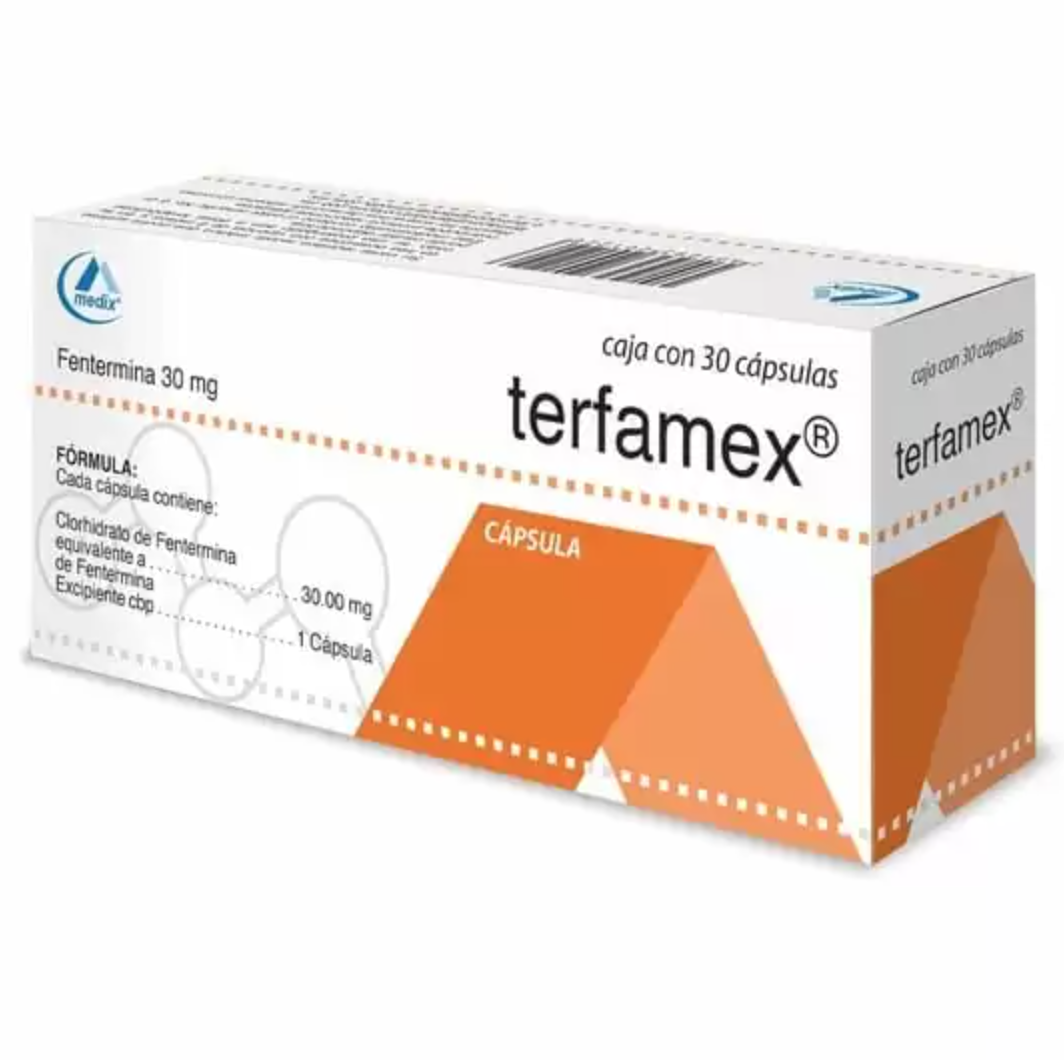 Terfamex 30 capsulas 30mg - Venta Fentermina