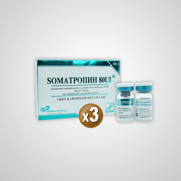 Somatropina 80 ui - 3 pzs - Venta hormona de Crecimiento - Gph Pharmaceuticals