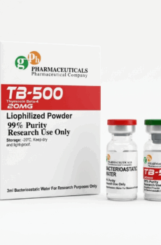 Vial de TB-500 de 20 mg en formato liofilizado de venta en Suplementos Guadalajara con envío express a todo México.